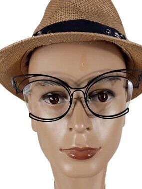 ZEELOOP BLACK METAL GEOMETRIC  EYGLASS FRAME  GM0340-3